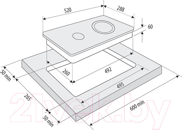 Изображение товара Электрическая варочная панель Krona Orsa 30 BL / 00026359