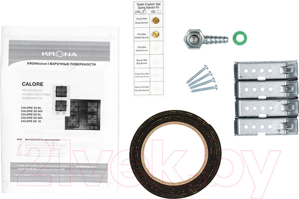 Изображение товара Газовая варочная панель Krona Calore 30 WH / 00026311
