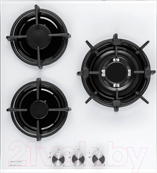 Изображение товара Газовая варочная панель Krona Fiero 45 WH / 00026350