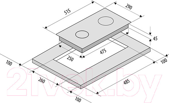 Изображение товара Газовая варочная панель Krona Partita 30 IX / 00026312
