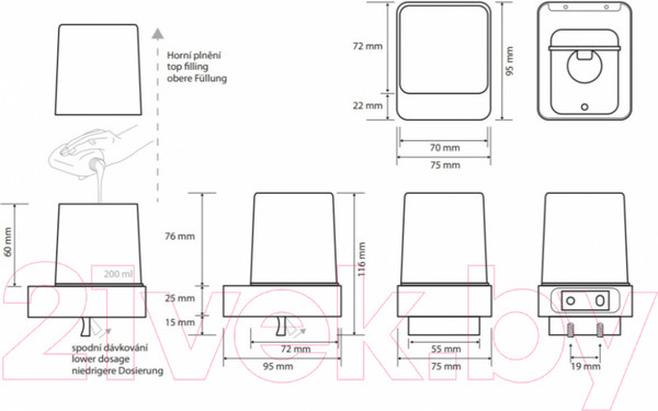 Изображение товара Дозатор для жидкого мыла Bemeta Solo 139309312