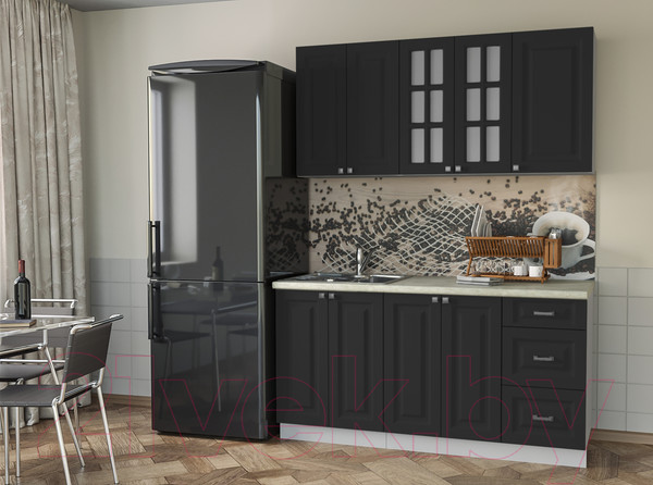 Изображение товара Кухонный гарнитур Интерлиния Мила Деко 1.6 Б (пепел/опал светлый)