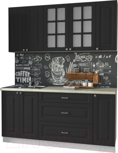 Изображение товара Кухонный гарнитур Интерлиния Мила Деко 1.7Б (пепел/опал светлый)