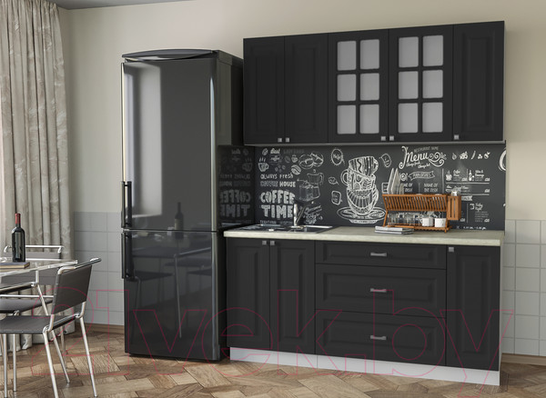 Изображение товара Кухонный гарнитур Интерлиния Мила Деко 1.7Б (пепел/опал светлый)