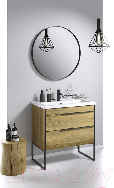 Изображение товара Тумба с умывальником Aqwella Fargo 80 / FRG0108DB