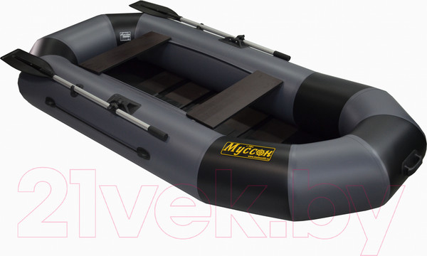 Изображение товара Надувная лодка Муссон Н-270 PC (серо-черный)