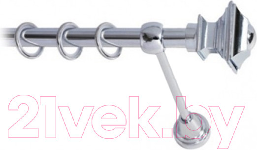 Изображение товара Карниз для штор Lm Decor Верди 030 1р гладкий 25мм (хром, 1.8м)