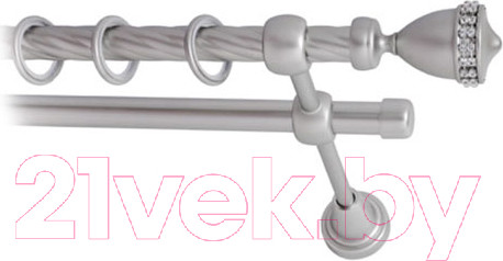 Изображение товара Карниз для штор Lm Decor Кубок 110 2р витой 25/16мм (сатин, 1.6м)