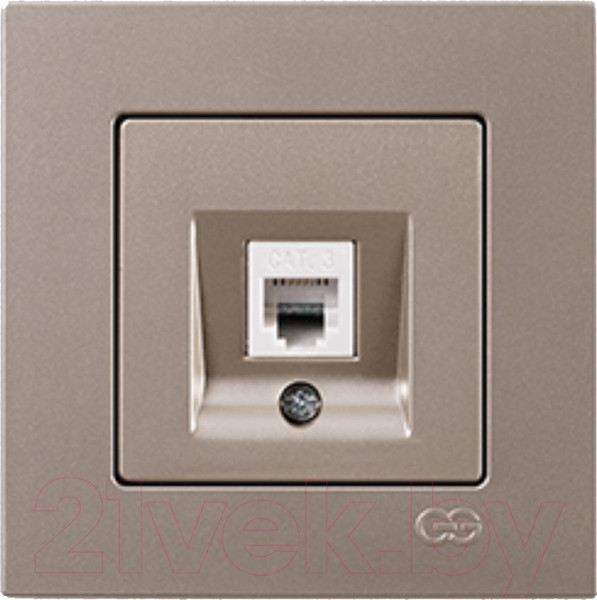 Изображение товара Розетка Gunsan Eqona 01402500-157120 (металлика бежевый)