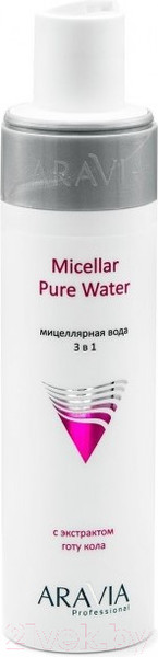 Изображение товара Мицеллярная вода Aravia Professional Micellar Pure Water 3в1 с экстрактом готу кола (250мл)