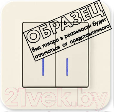 Изображение товара Выключатель Gunsan Eqona 01401200-150104 (кремовый)