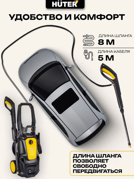 Изображение товара Мойка высокого давления Huter M195-PW-PRO (70/8/17)