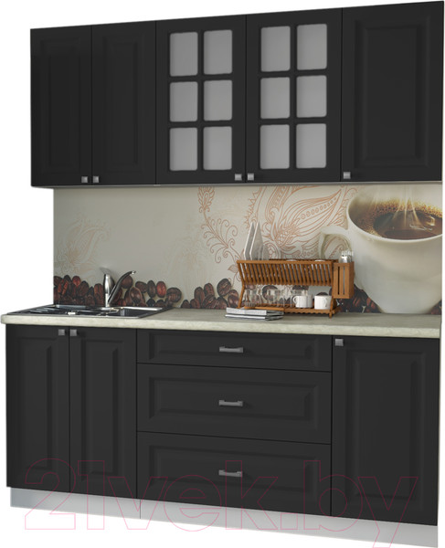 Изображение товара Кухонный гарнитур Интерлиния Мила Деко 1.8 Б (пепел/опал светлый)