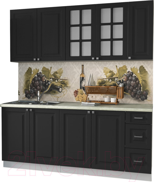 Изображение товара Кухонный гарнитур Интерлиния Мила Деко 1.9 А (пепел/опал светлый)