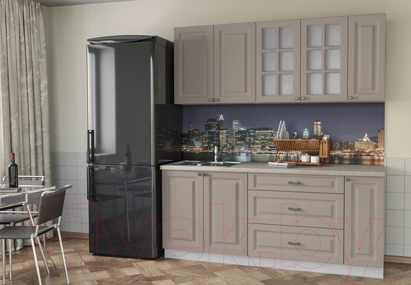 Изображение товара Кухонный гарнитур Интерлиния Мила Деко 1.9 Б (луна/травертин серый)