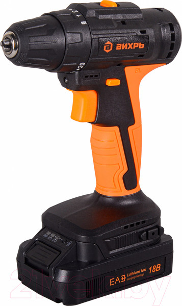 Изображение товара Аккумуляторная дрель-шуруповерт Вихрь ДА-18Л-2К/Б (72/14/22)