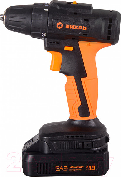 Изображение товара Аккумуляторная дрель-шуруповерт Вихрь ДА-18Л-2К/Б (72/14/22)