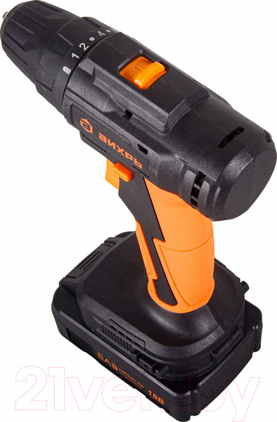 Изображение товара Аккумуляторная дрель-шуруповерт Вихрь ДА-18Л-2К/Б (72/14/22)
