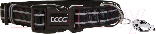 Изображение товара Ошейник DOOG Lassie / COLBFL-XS (черный, светоотражающий)