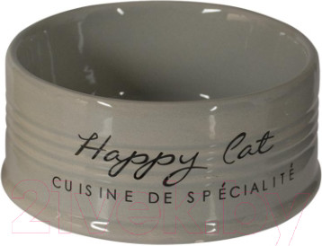 Изображение товара Миска для животных Duvo Plus Happy Cat / 11712/DV (серый)