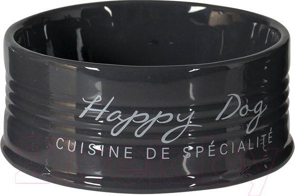 Изображение товара Миска для животных Duvo Plus Happy Dog / 11714/DV (черный)