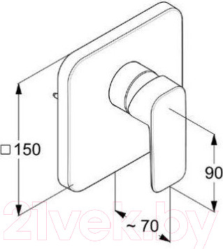 Изображение товара Внешняя часть смесителя скрытого монтажа Kludi Pure & Style 404200575