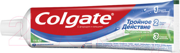 Изображение товара Набор зубных паст Colgate Тройное действие. Натуральная мята (4x100мл)