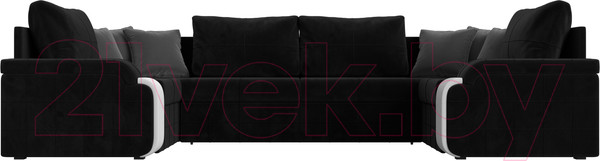 Изображение товара Диван П-образный Лига Диванов Николь 105 / 102985 (велюр, черный)