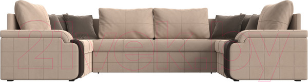 Изображение товара Диван П-образный Лига Диванов Николь 105 / 102978 (велюр, бежевый)