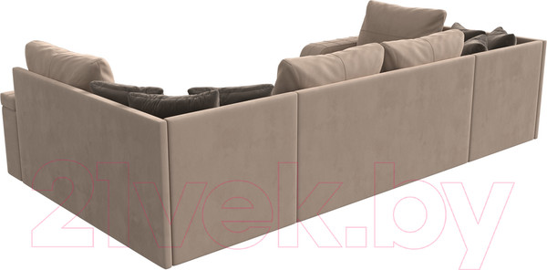 Изображение товара Диван П-образный Лига Диванов Николь 105 / 102978 (велюр, бежевый)