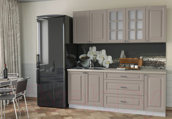 Изображение товара Кухонный гарнитур Интерлиния Мила Деко 2.0 Б (луна/травертин серый)