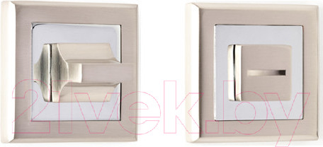 Изображение товара Фиксатор дверной защелки VELA WC-Quadro (матовый никель/хром)