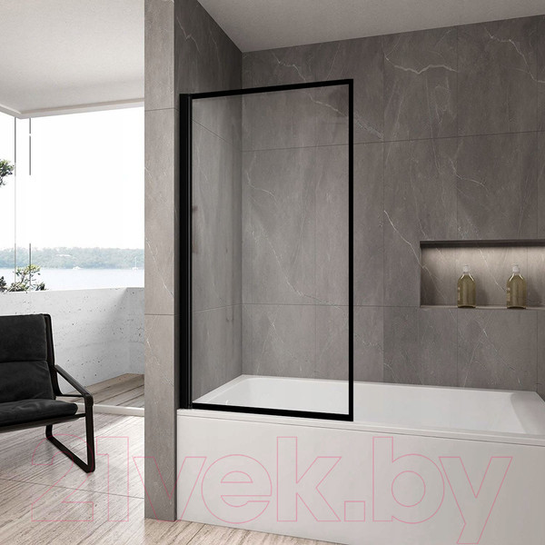 Изображение товара Стеклянная шторка для ванны REA Lagos 80 / REA-K7633