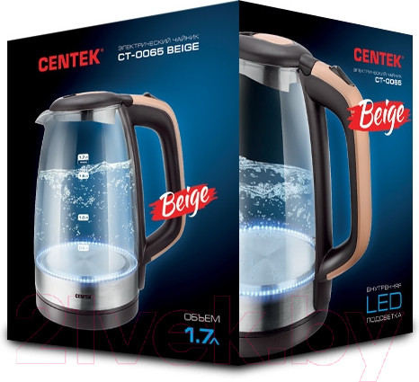 Изображение товара Электрочайник Centek CT-0065 (бежевый)