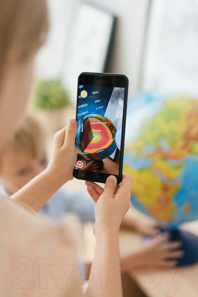 Изображение товара Глобус интерактивный Globen Физико-политический рельефный / 13200291