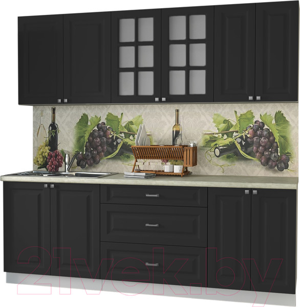 Изображение товара Кухонный гарнитур Интерлиния Мила Деко 2.2 Б (пепел/опал светлый)