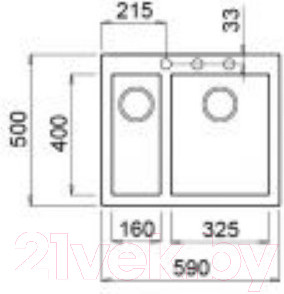 Изображение товара Мойка кухонная Elleci Quadra 150 Kera K96 / LKQ15096