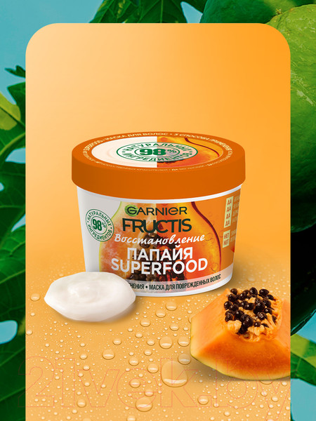 Изображение товара Маска для волос Garnier Fructis папайя питающая (390мл)