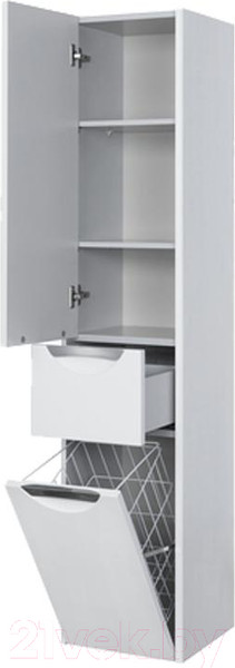 Изображение товара Шкаф-пенал для ванной Акватон Сильва 1A215603SIW7L (дуб полярный)