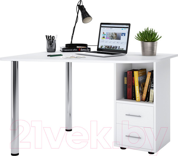 Изображение товара Письменный стол Domus Ким-1 / 11.501R.01.01 (правый, белый)