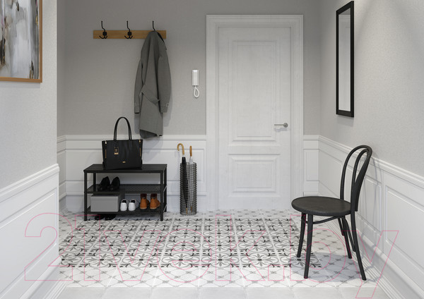 Изображение товара Плитка Cersanit Motley Мелкий Узор MO4A523D (298x298, светло-серый)