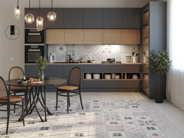 Изображение товара Плитка Cersanit Motley Мелкий Узор MO4A523D (298x298, светло-серый)