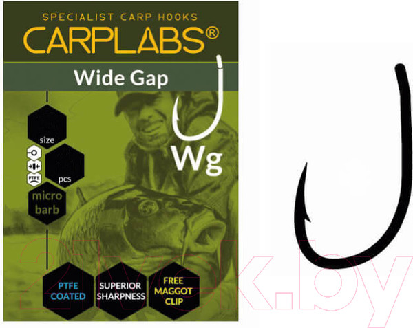 Изображение товара Набор крючков рыболовных Carplabs Wide Gap № 02 / 765103902 (6шт)