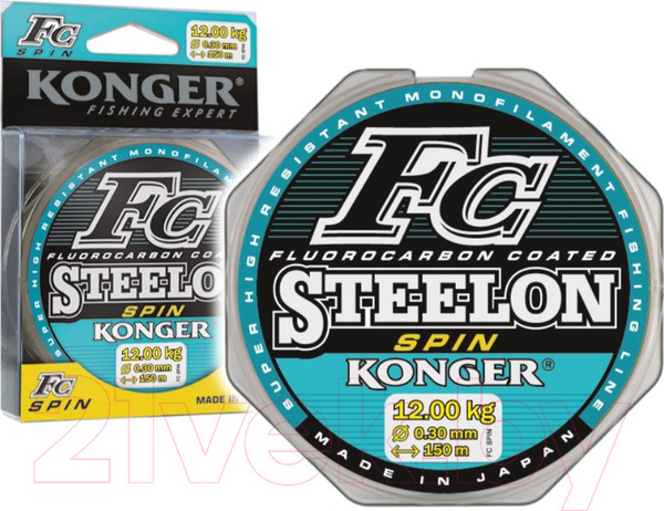 Изображение товара Леска монофильная Konger Steelon FС Spin 0.14мм 150м / 253150014