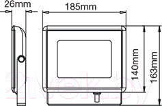 Изображение товара Прожектор V-TAC 30W 2550 LM 6500K / SKU-5957 (белый)