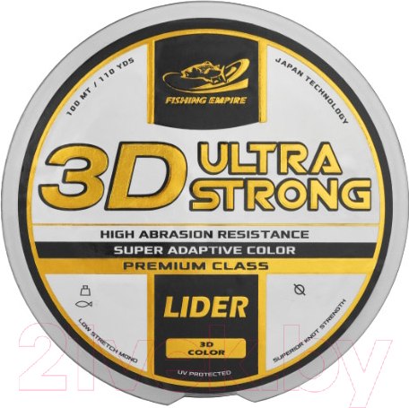 Изображение товара Леска монофильная Fishing Empire Lider 3D Ultra Strong 0.50мм 100м / 3D-050