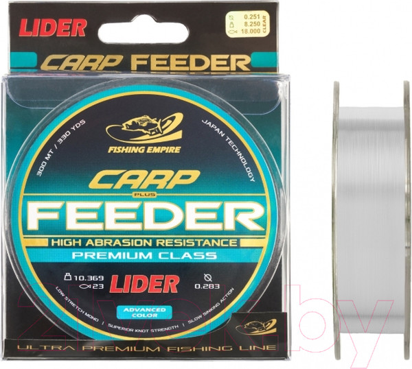Изображение товара Леска монофильная Fishing Empire Lider Carp Plus Feeder Clear 0.40мм 300м / СL-040
