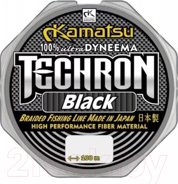 Изображение товара Леска плетеная KAMATSU Techron Black 0.20мм 100м / 255100020