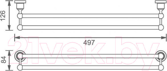 Изображение товара Держатель для полотенца Aquanet 3818D