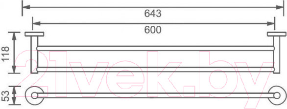 Изображение товара Держатель для полотенца Aquanet 4524DMB